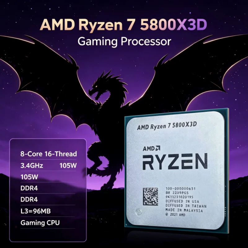 Amd Cpu Ryzen 7 - AMD R7 5800X3D 96 МБ 8-ядерный