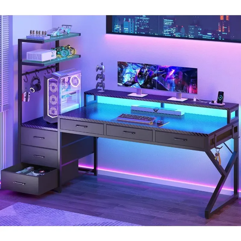 Desk Setup Corner - Игровой стол 55 дюймов с 6
