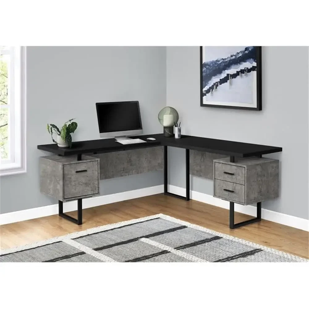 L-образный компьютерный стол 7 – обзор и цена Desk Setup Black