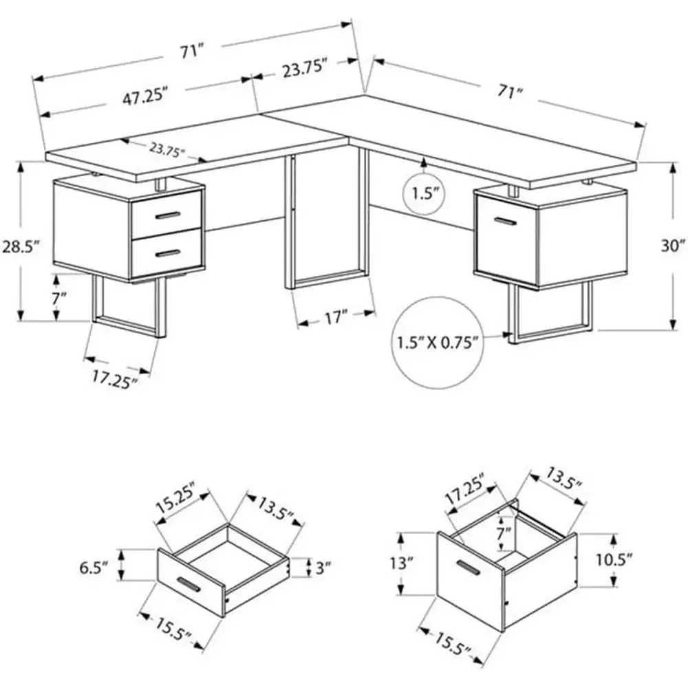L-образный компьютерный стол 7 – обзор и цена Desk Setup Black