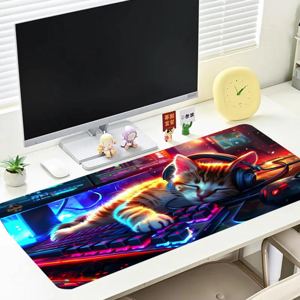 Коврик для мыши в стиле киберп – обзор и цена Desk Setup Headphones