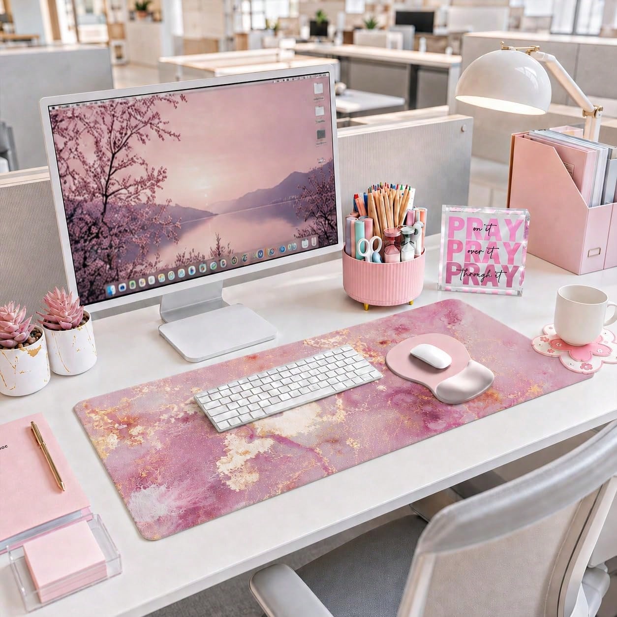 Набор из 7 предметов для декор – обзор и цена Desk Setup Girly