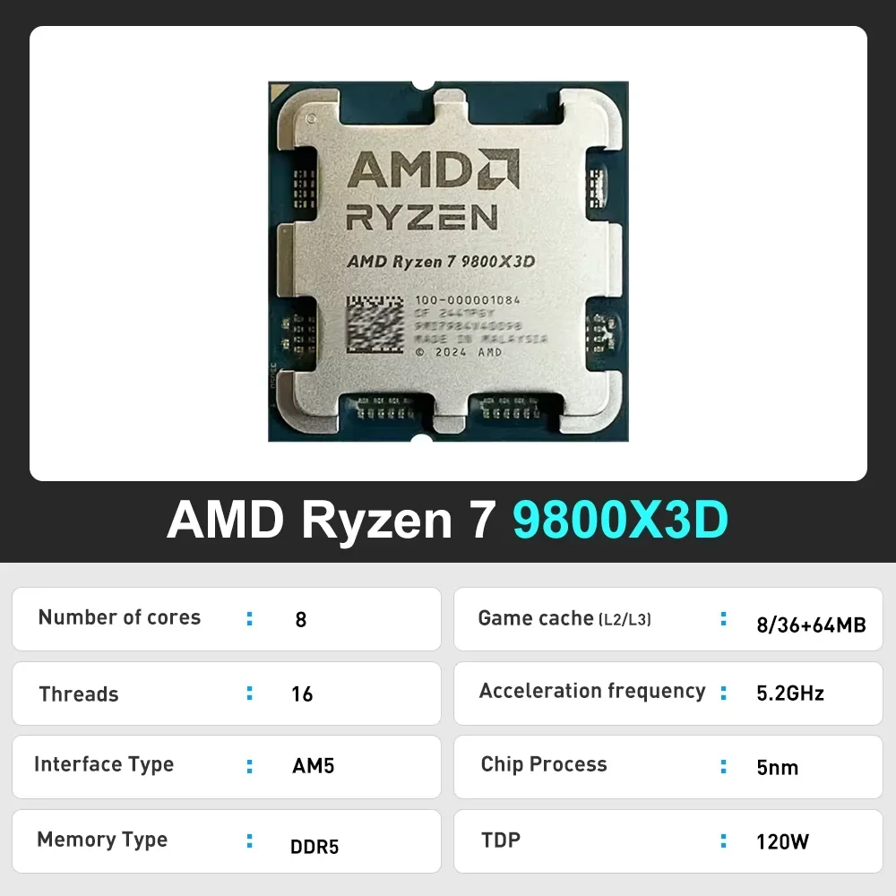 Процессор Ryzen 7 9800X3D AMD  – обзор и цена Amd Cpu Ryzen 7