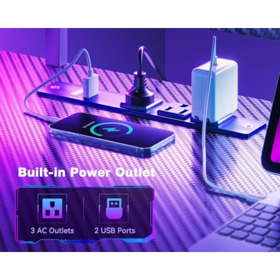 66 – большой угловой игровой с – обзор и цена Desk Setup Black