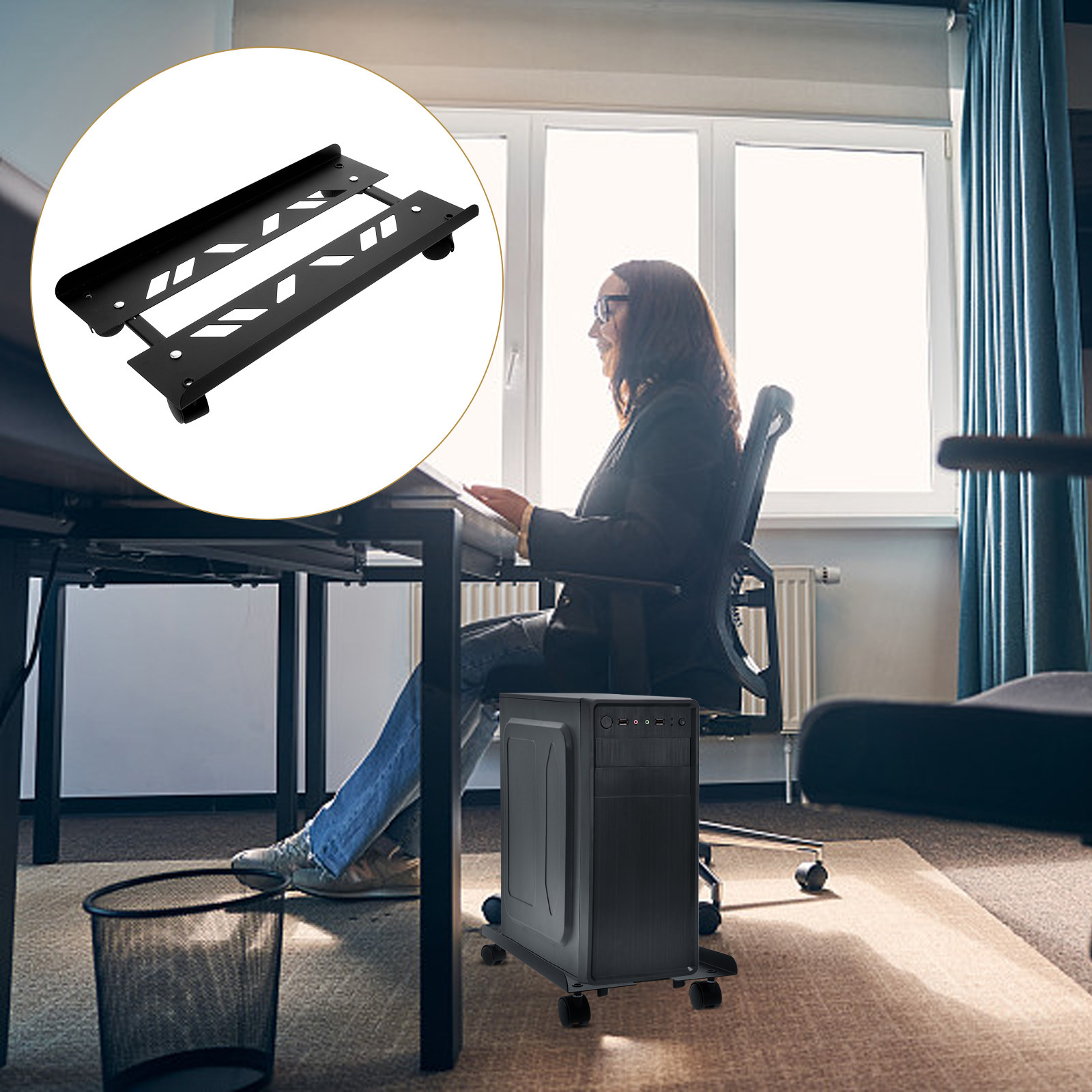 Подставка для компьютерного ко – обзор и цена Desk Setup Black