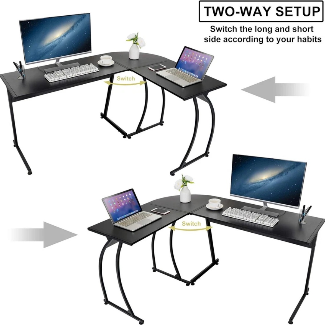58-дюймовый угловой игровой ст – обзор и цена Desk Setup With Laptop